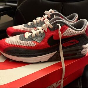 Nike Air Max Red and Gray Sneakers